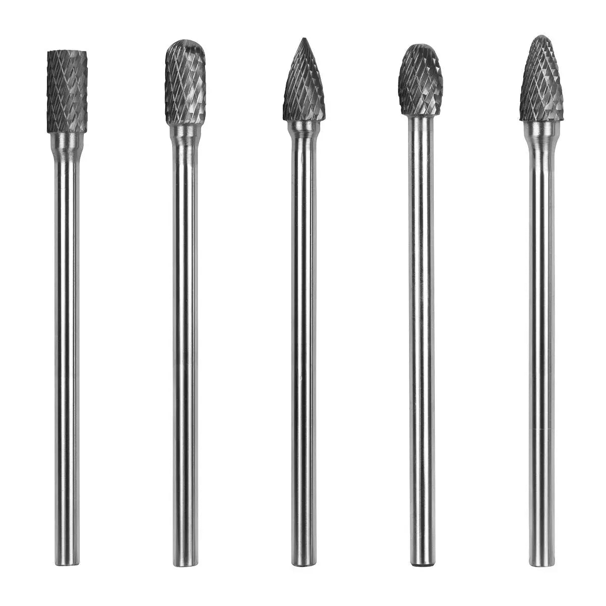 Sealey Tungsten Carbide Rotary Burr Set Extra-Long 5pc White Rose Tools