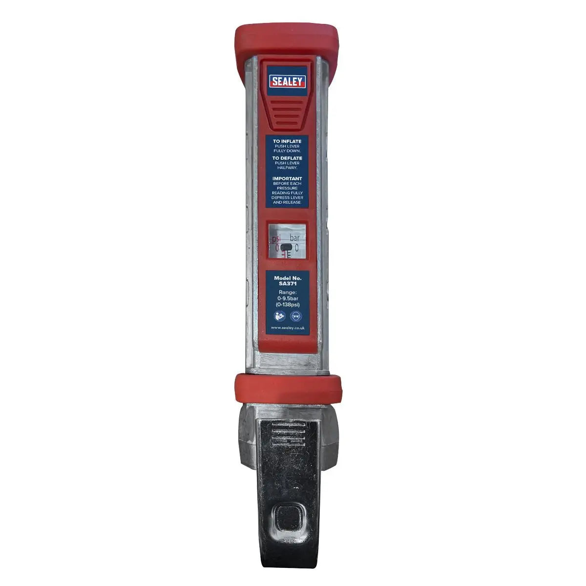 Sealey Tyre Inflator 0.5m Hose with Twin Push-On Connector
