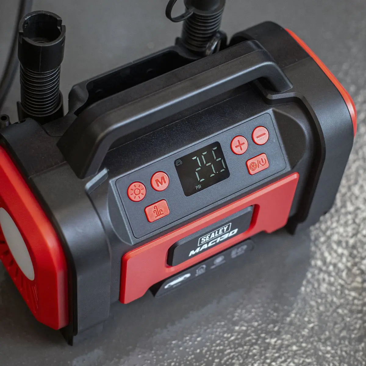 Sealey Tyre Inflator & High-Volume Air Pump 12V/230V AC White Rose Tools