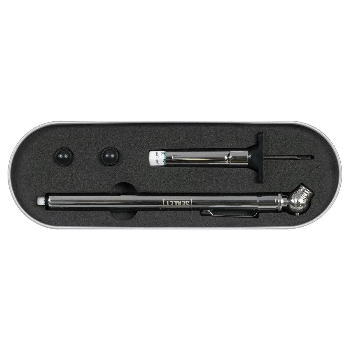 Sealey Tyre Pressure & Tread Depth Gauge Set 2pc White Rose Tools