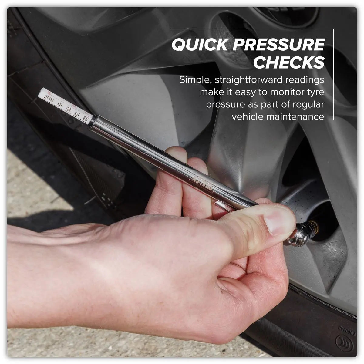 Sealey Tyre Pressure & Tread Depth Gauge Set 2pc White Rose Tools