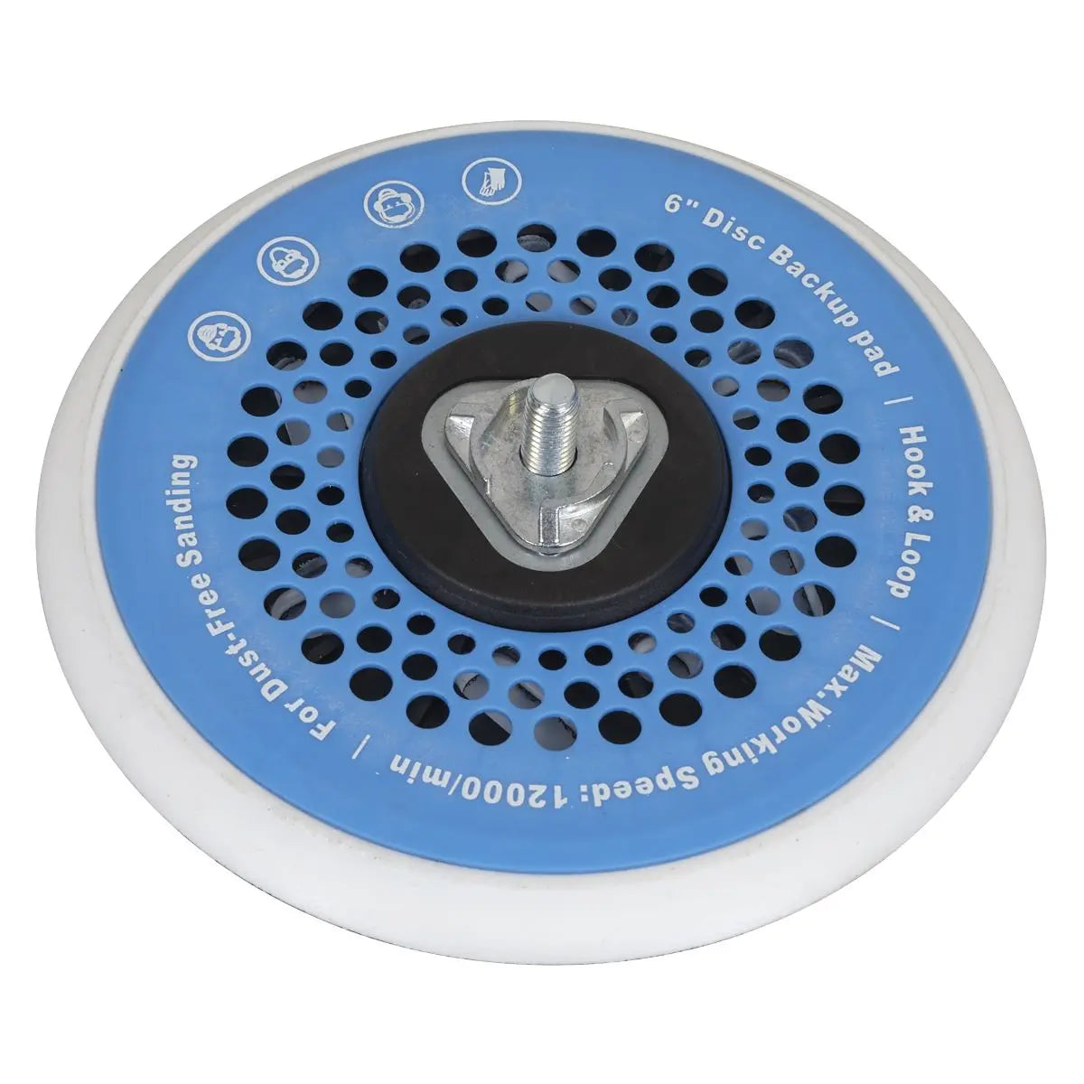Sealey Universal Dust-Free Stick-On DA Backing Pad Ø150mm x 5/16"UNF & M8