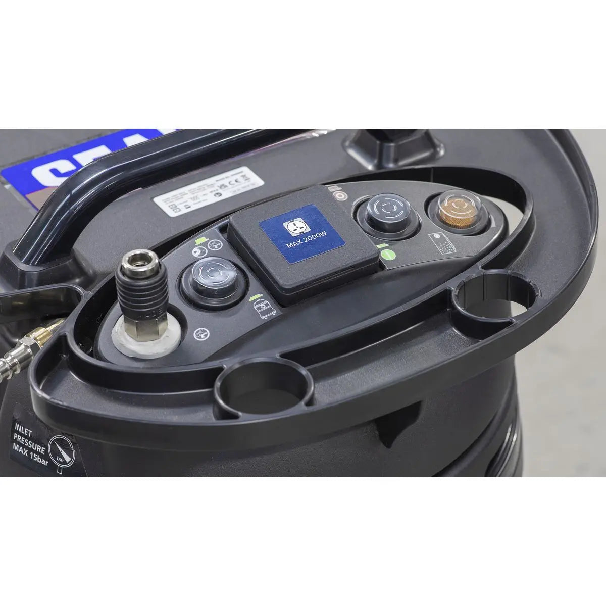 Sealey Vacuum Cleaner Industrial Dust-Free Wet/Dry 35L 1000W/230V Plastic Drum M-Class Self-Clean Filter