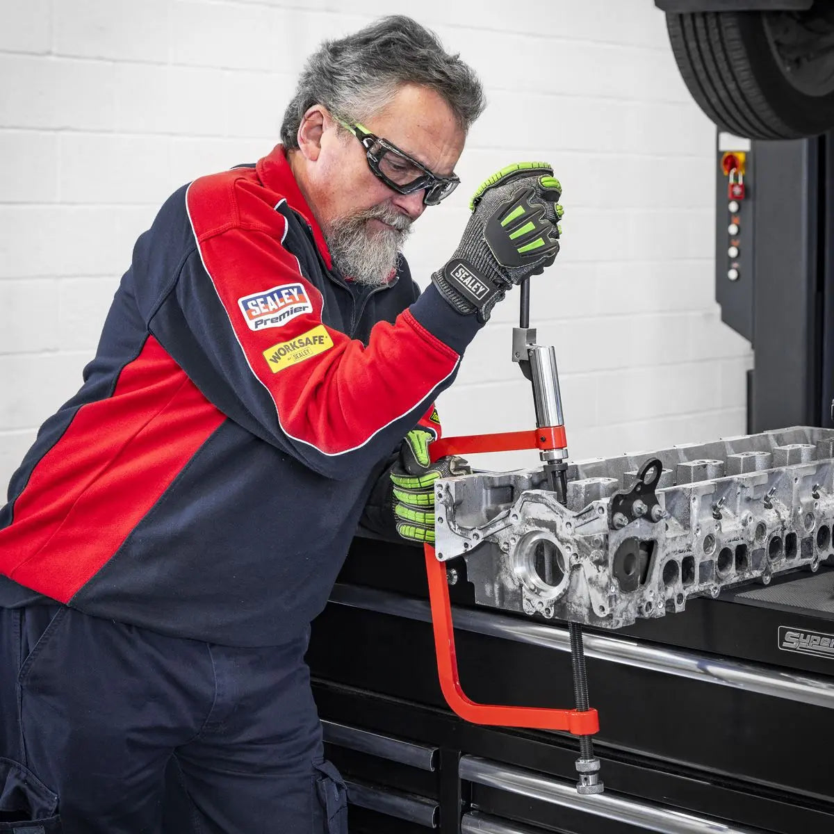 Sealey Valve Spring Compressor Set 8pc White Rose Tools