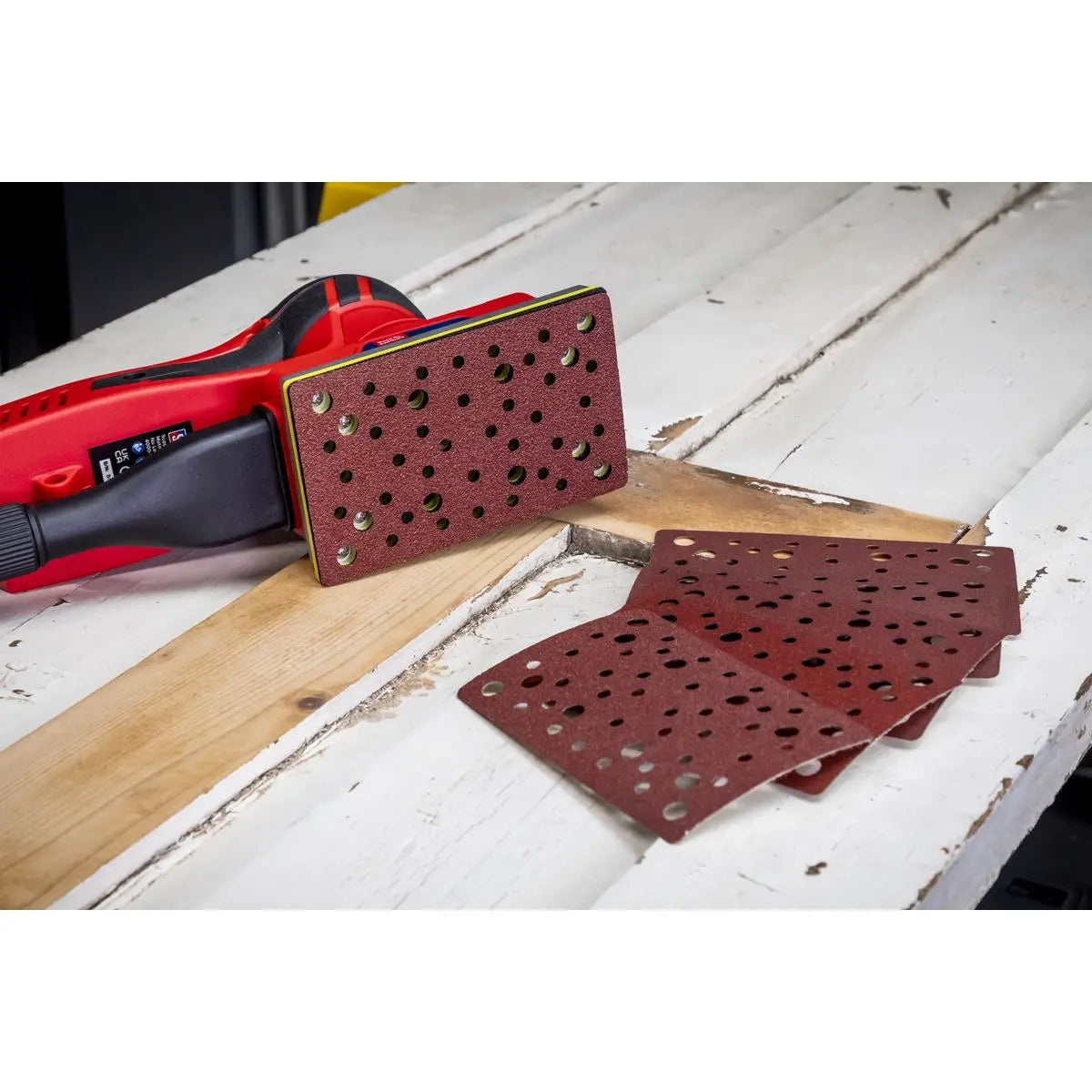 Sealey Variable Speed Brushless Orbital Sander 80 x 133mm 350W White Rose Tools