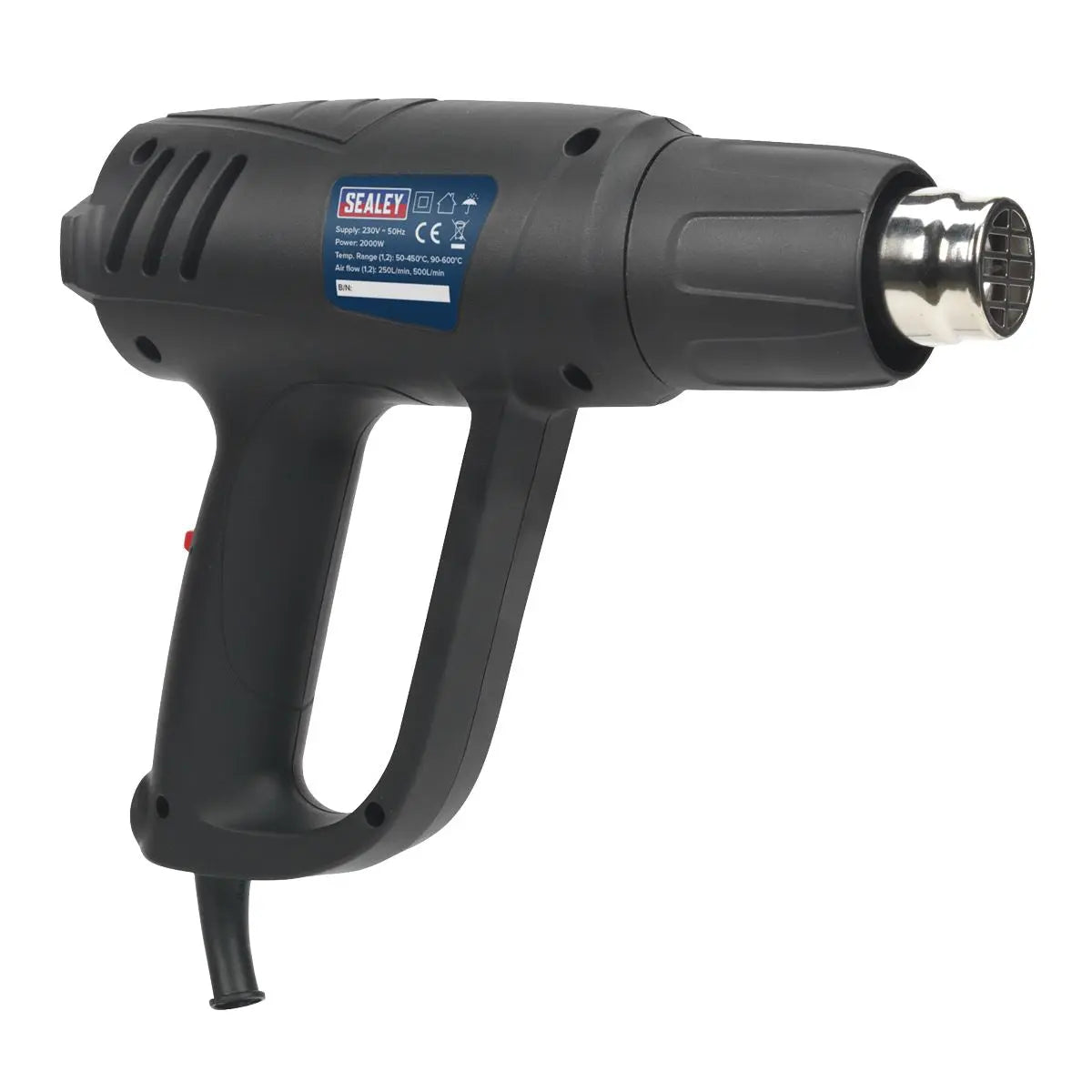Sealey Variable Temperature Hot Air Gun Kit 2000W 50-450°C/90-600°C