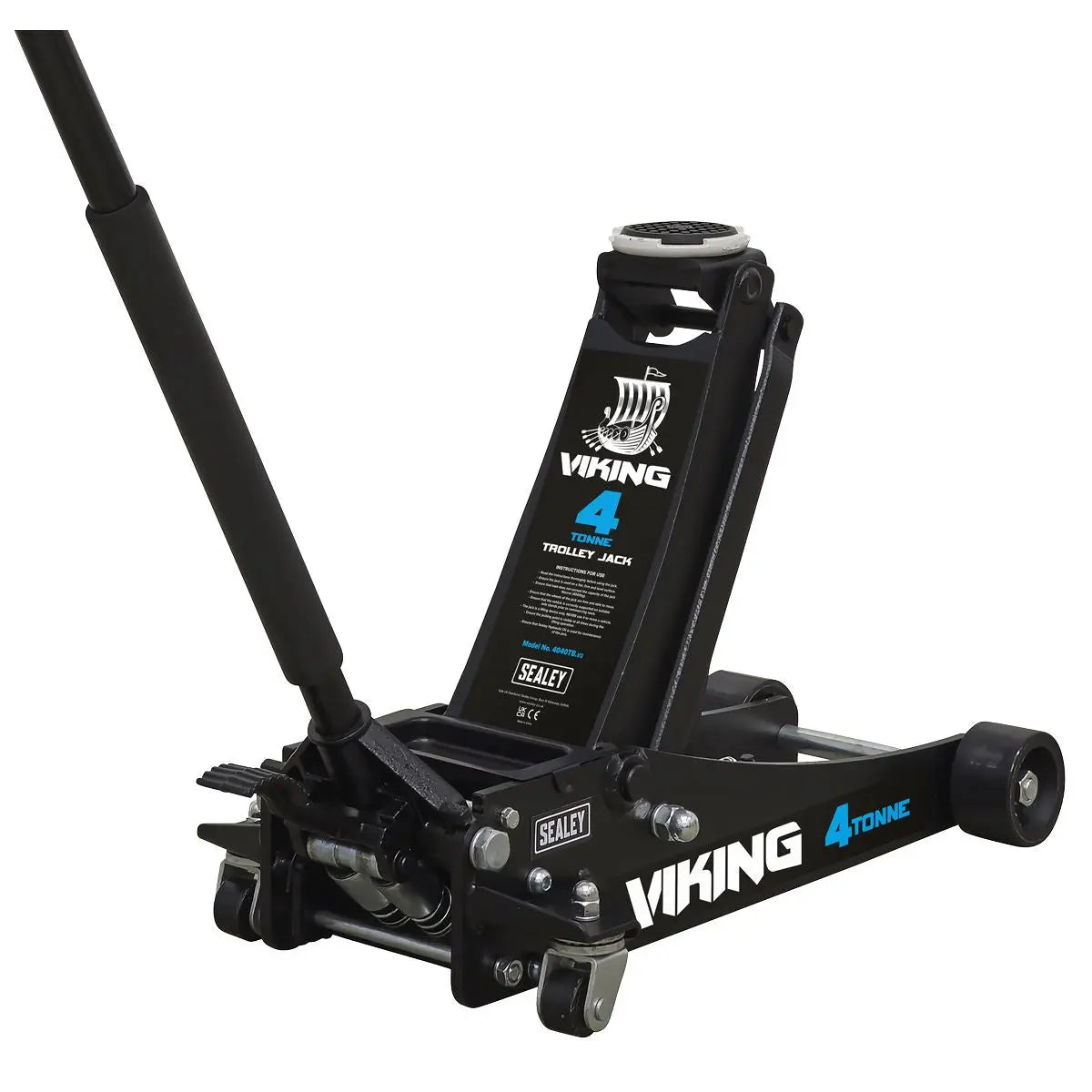 Sealey Viking 4 Tonne Tyre Bay Trolley Jack Low Entry with Rocket Lift