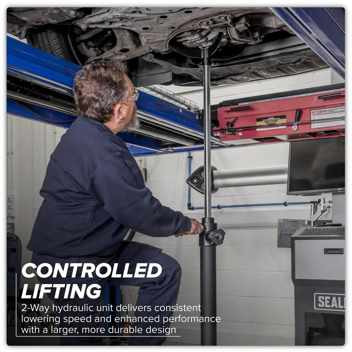 Sealey Viking Vertical Transmission Jack with Quick Lift 600kg - White Rose Tools