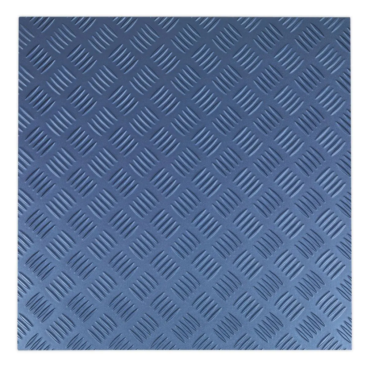 Sealey Vinyl Floor Tile with Peel & Stick Backing - Blue Treadplate Pack of 16