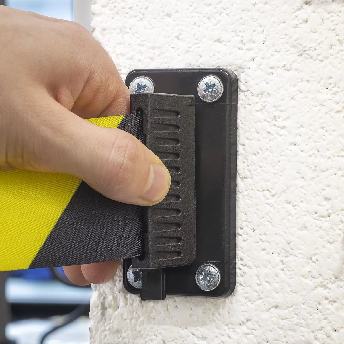 Sealey Wall Mounting Retractable Belt Barrier White Rose Tools