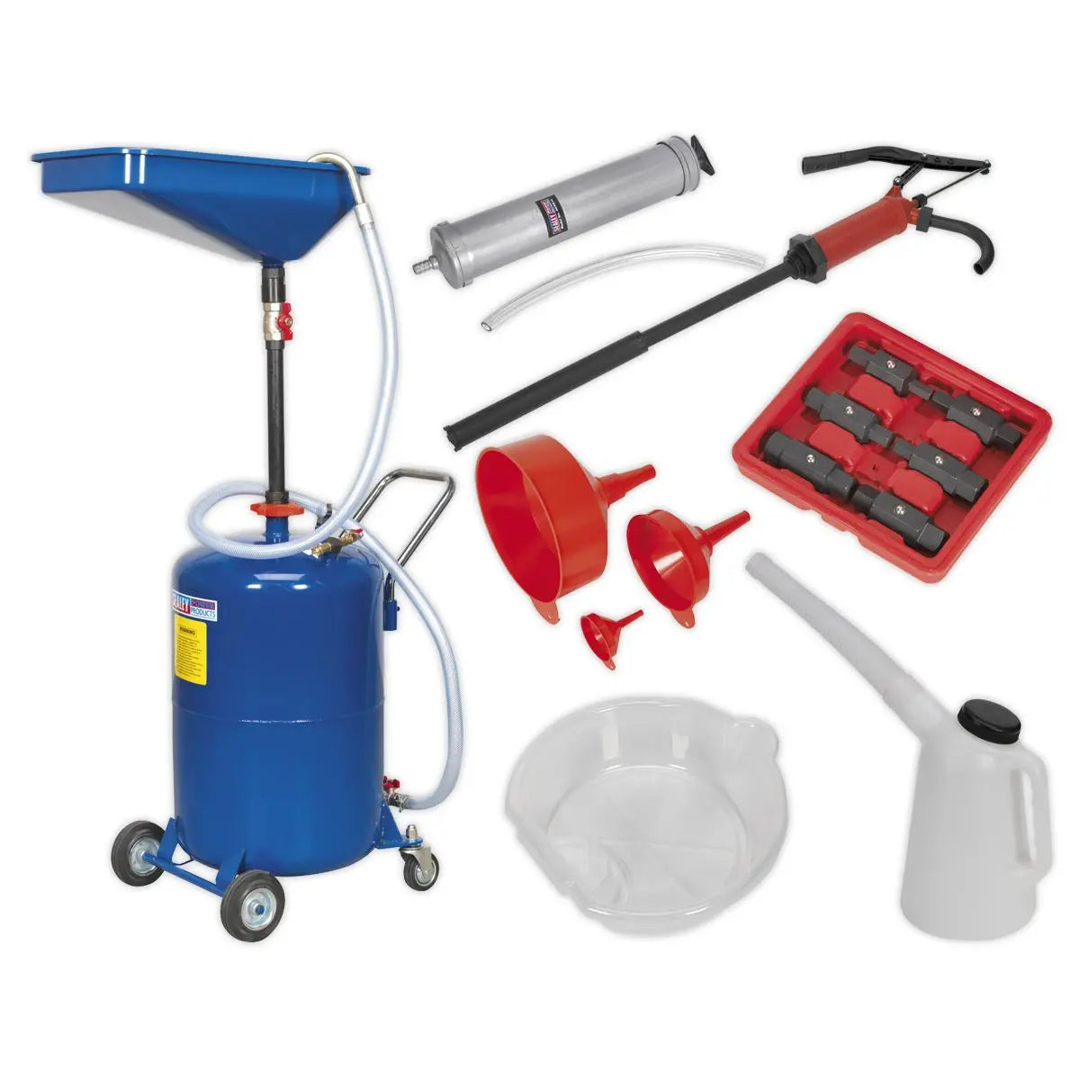 Sealey Waste Oil Drainer 65L Air Discharge