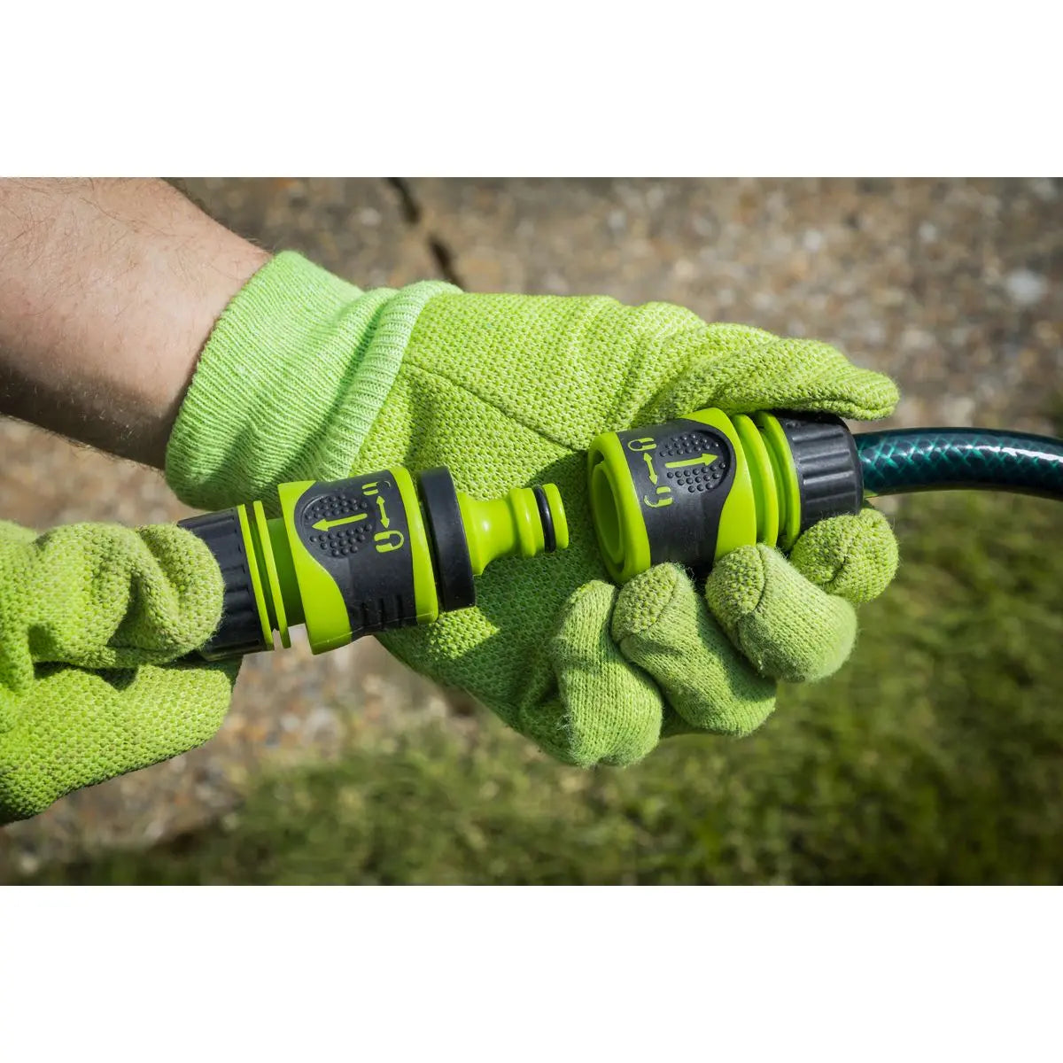 Sealey Water Hose Connector 2-Way White Rose Tools