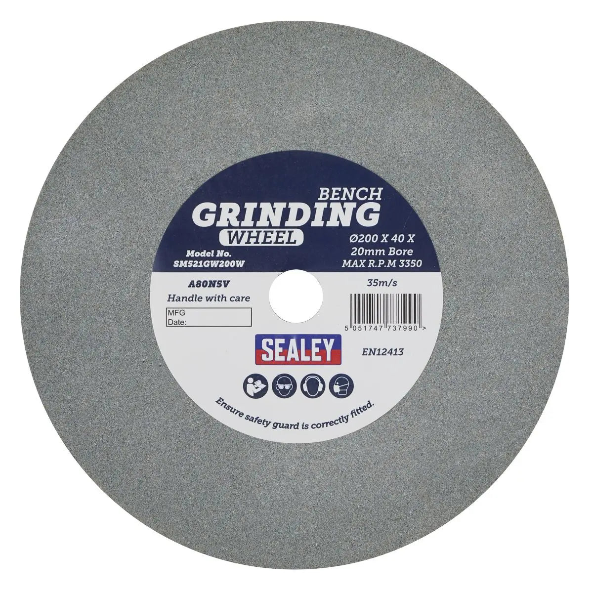 Sealey Wet Stone Wheel Ø200 x 40mm 20mm Bore for SM521