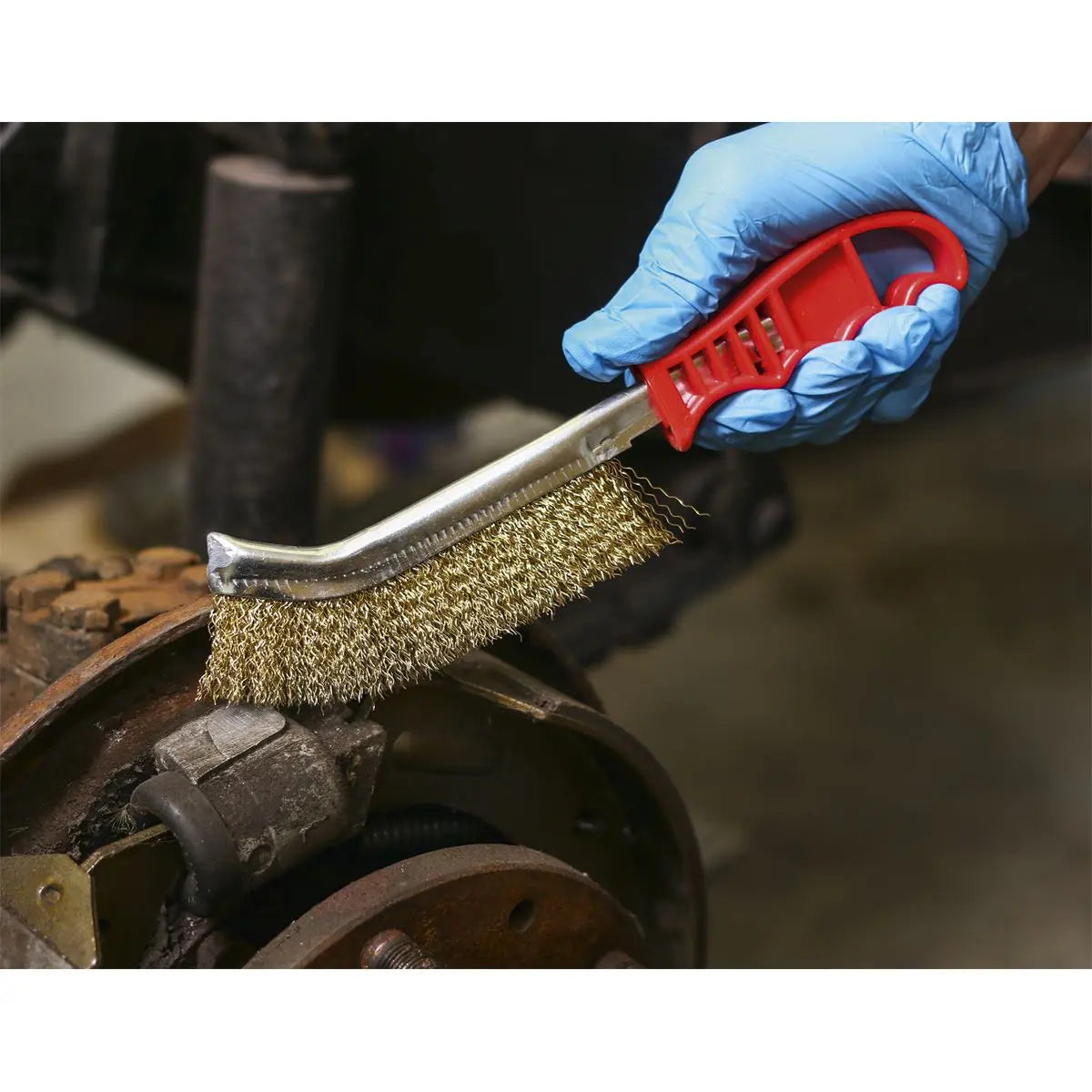 Sealey Wire Brush Brassed Steel Plastic Handle