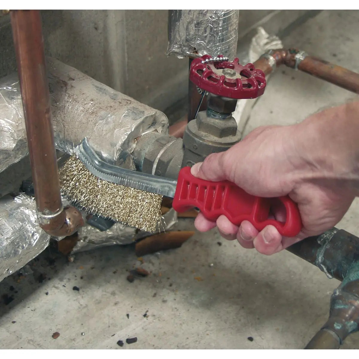 Sealey Wire Brush Brassed Steel Plastic Handle