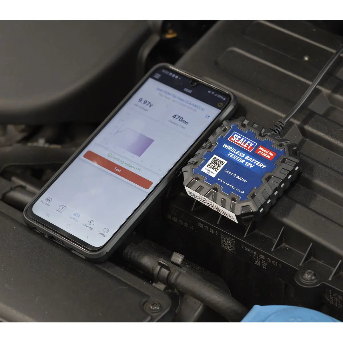 Sealey Wireless Battery Tester 12V  White Rose Tools