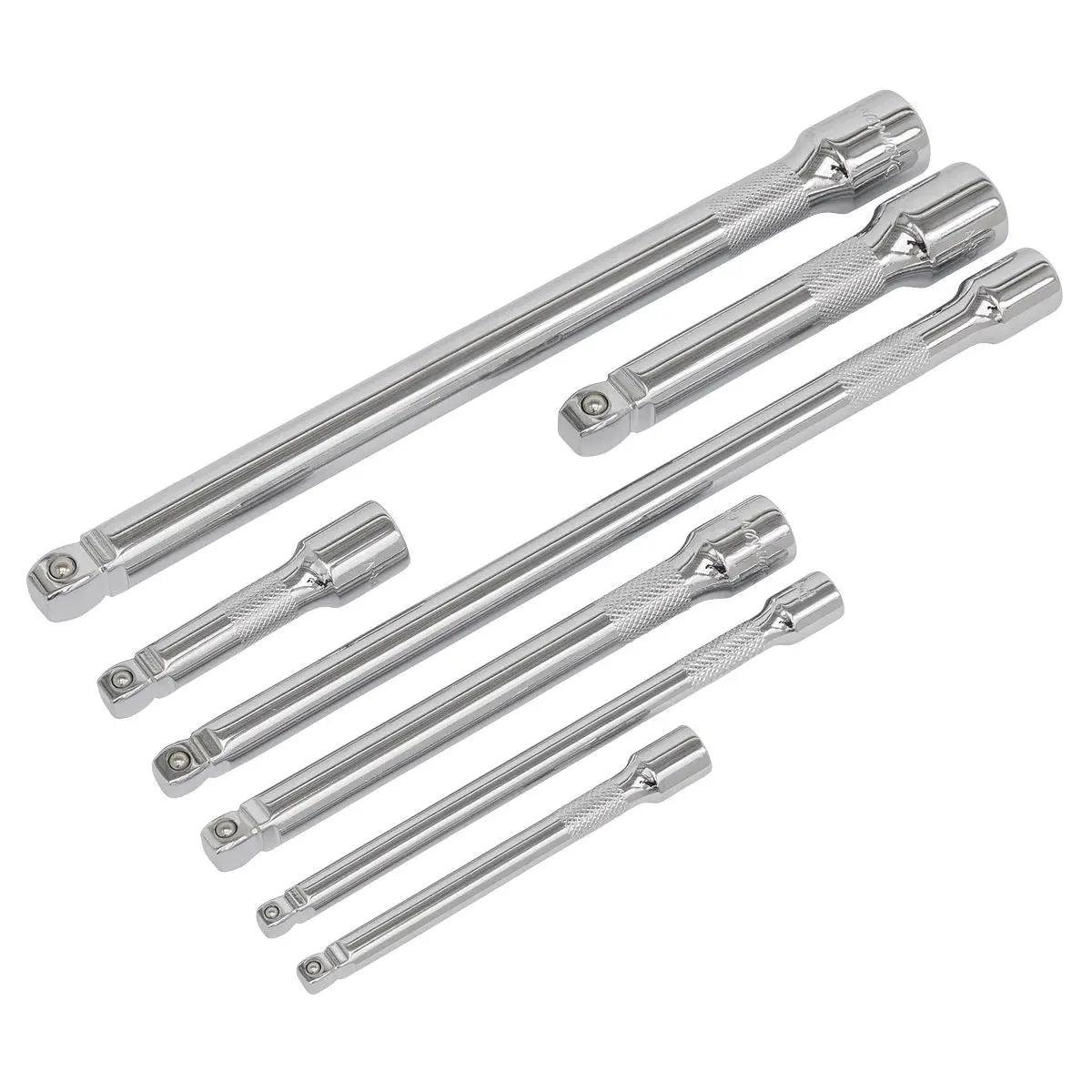 Sealey Wobble Rigid Extension Bar Set 7 Piece 1/4" 3/8" 1/2" Drive