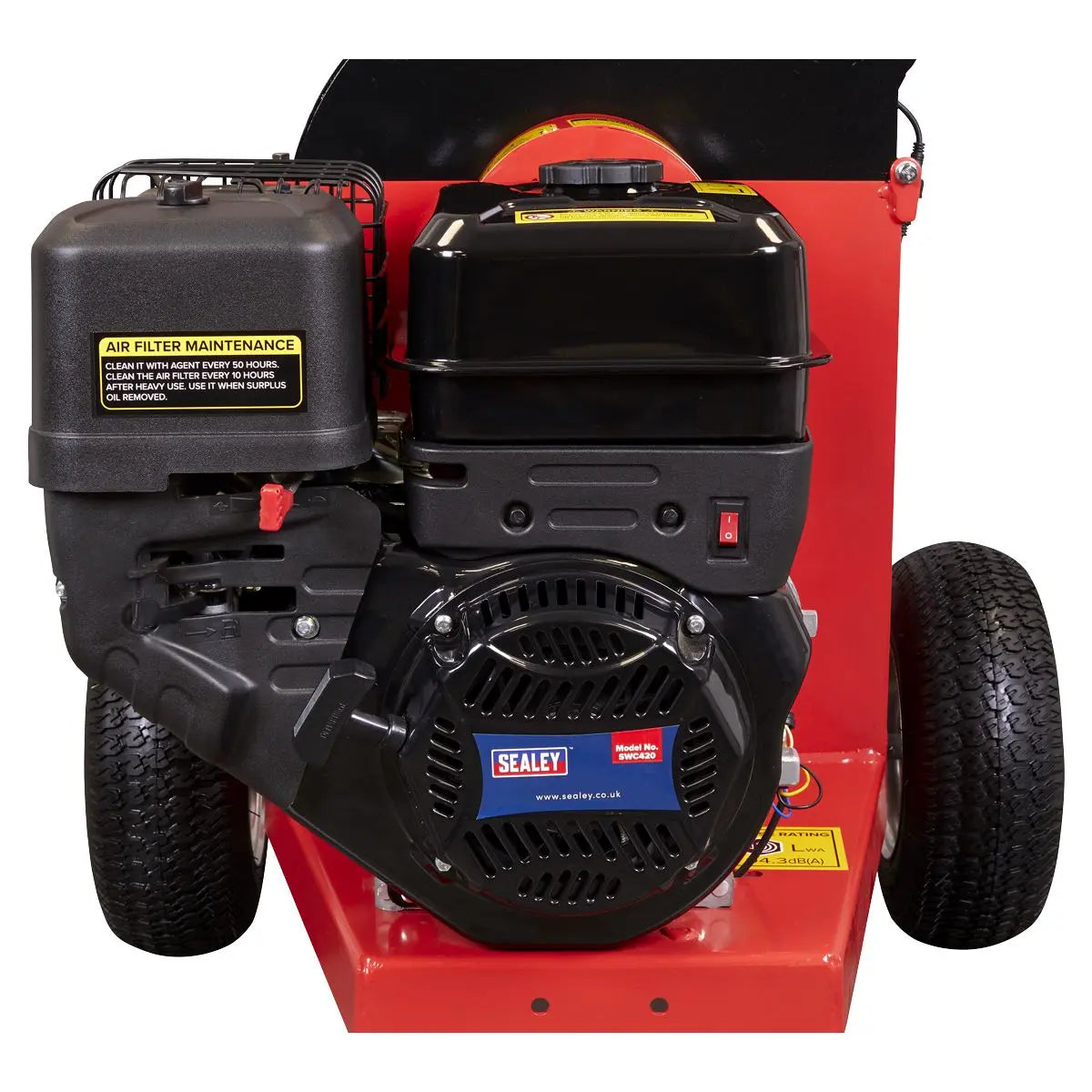 Sealey Wood Chipper 420cc 15hp 100mm Capacity White Rose Tools