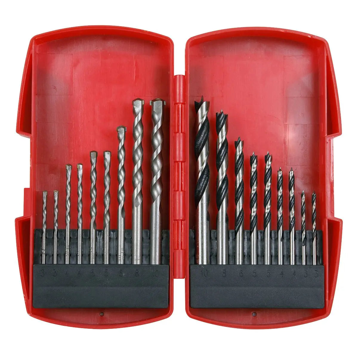 Sealey Wood Masonry Drill Bit Set 18pc