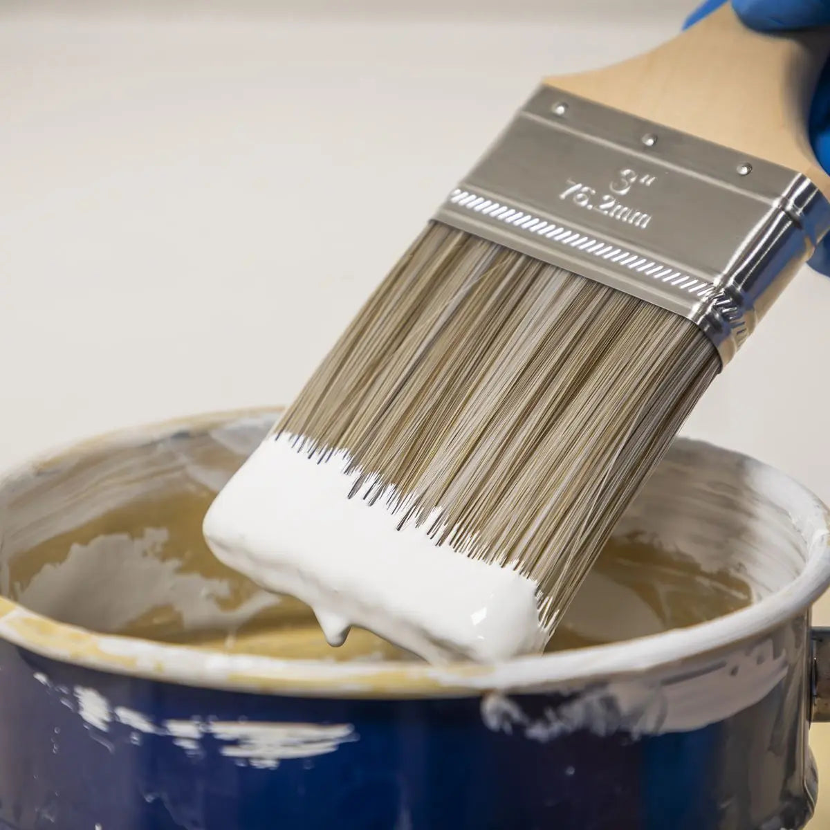 Sealey Wooden Handle Paint Brush 76mm  White Rose Tools