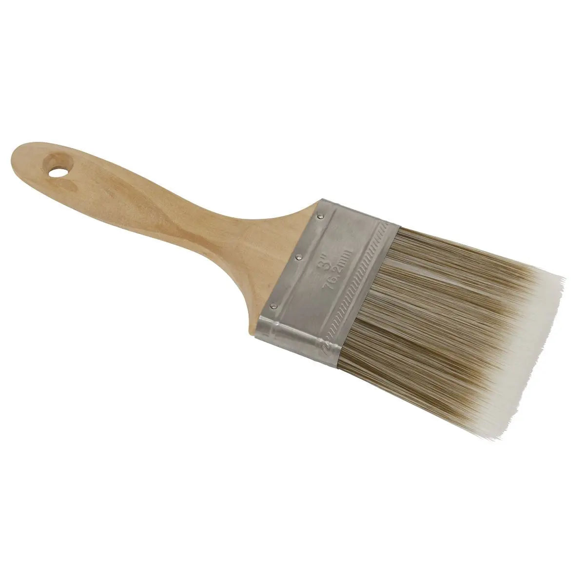 Sealey Wooden Handle Paint Brush 76mm  White Rose Tools