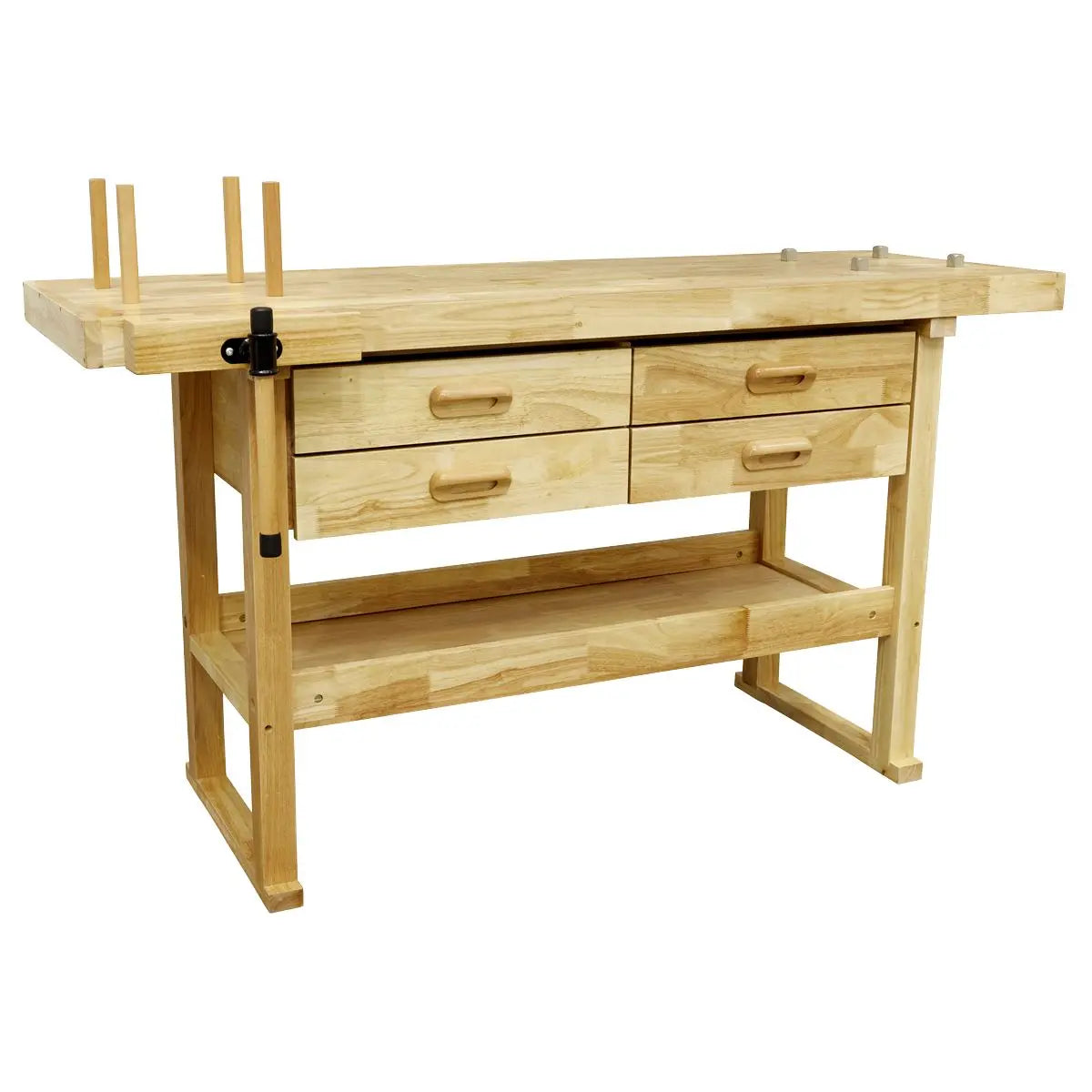 Sealey Woodworking Bench with 4 Drawers White Rose Tools