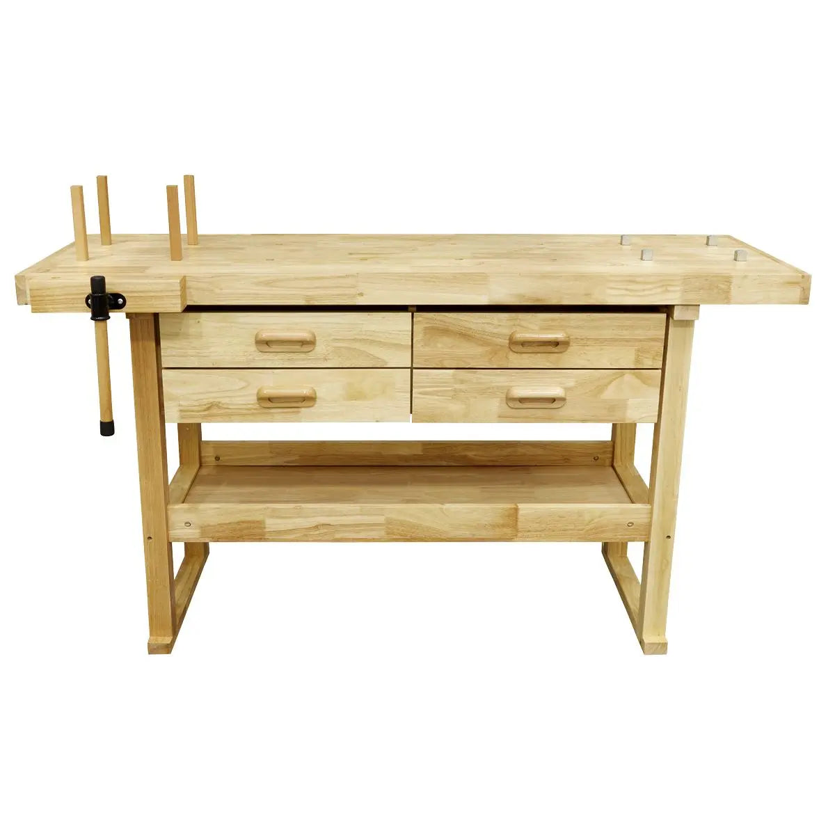 Sealey Woodworking Bench with 4 Drawers White Rose Tools