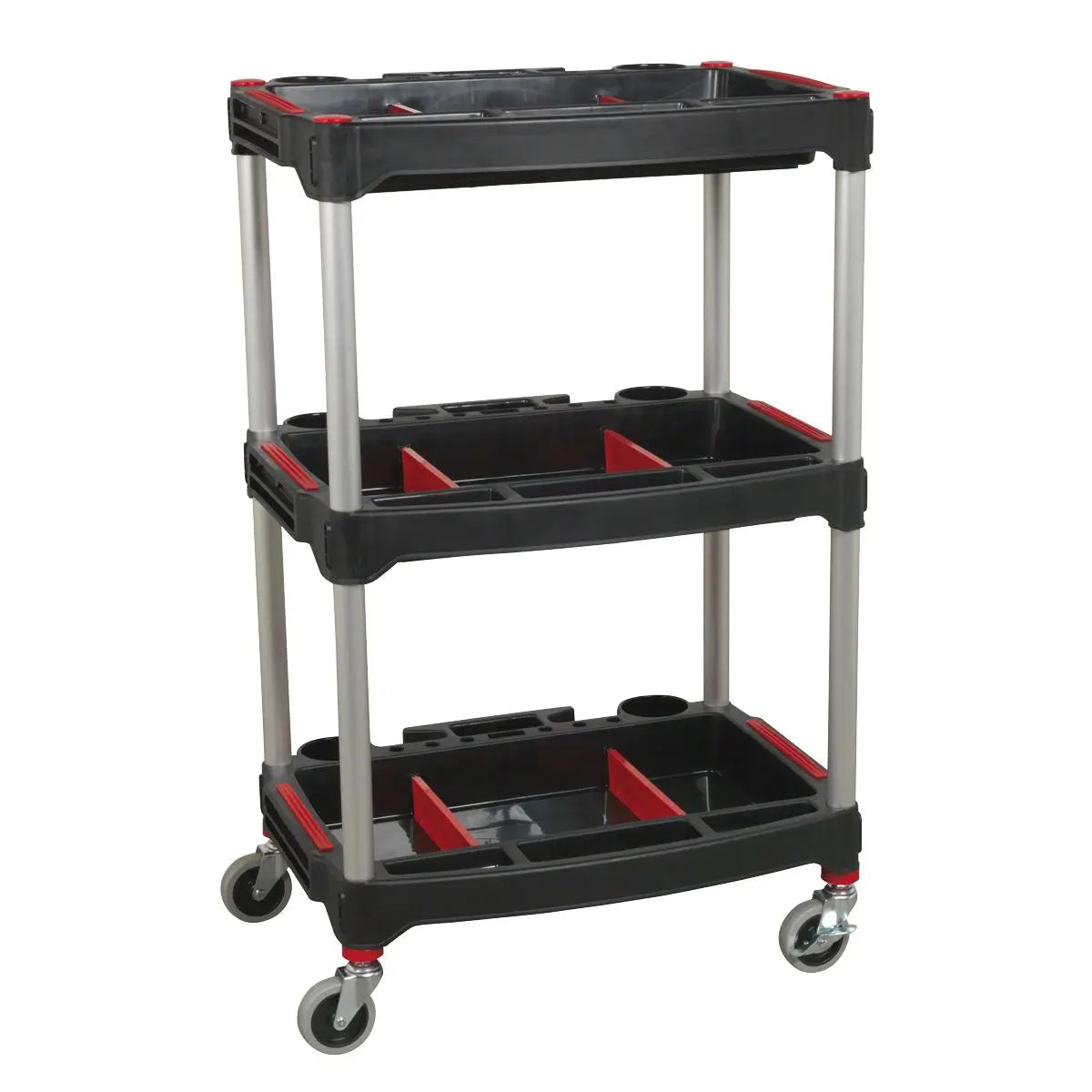 Sealey Workshop Trolley 3-Level Composite with Parts Storage