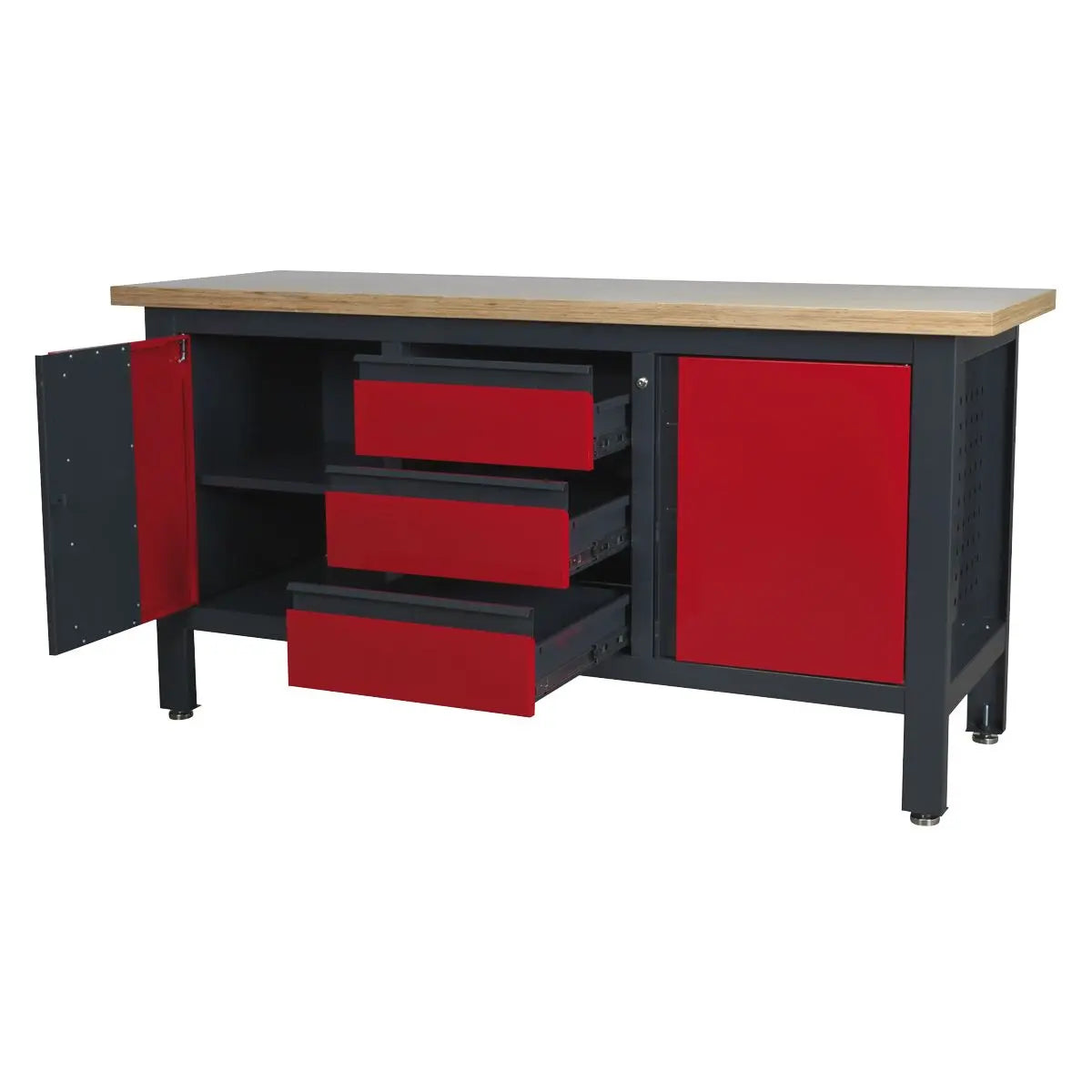 Sealey Workstation with 3 Drawers & 2 Cupboards