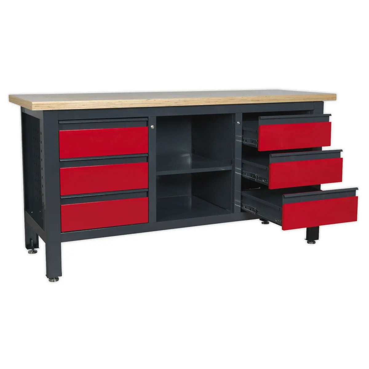 Sealey Workstation with 6 Drawers & Open Storage