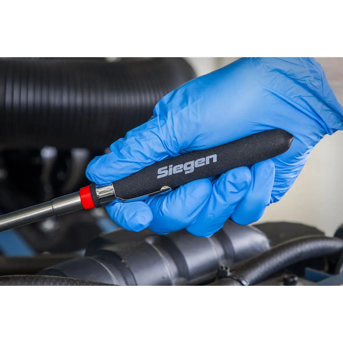 Siegen 3.6kg Heavy Duty Magnetic Pick Up Tool Garage Household Ferrous White Rose Tools