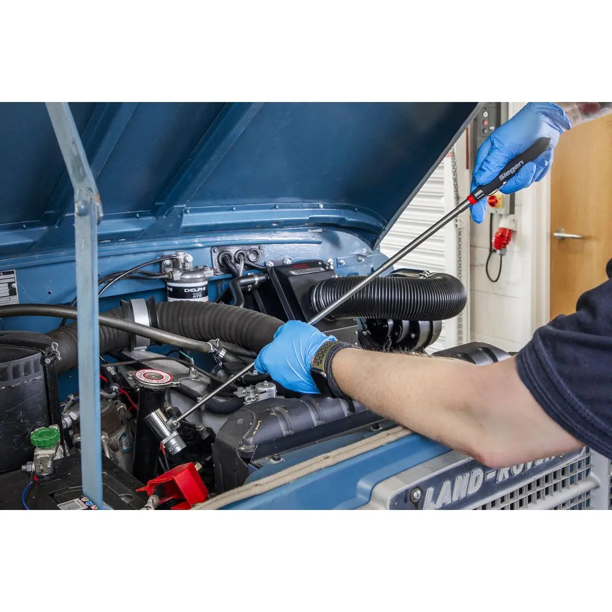 Siegen 3.6kg Heavy Duty Magnetic Pick Up Tool Garage Household Ferrous White Rose Tools