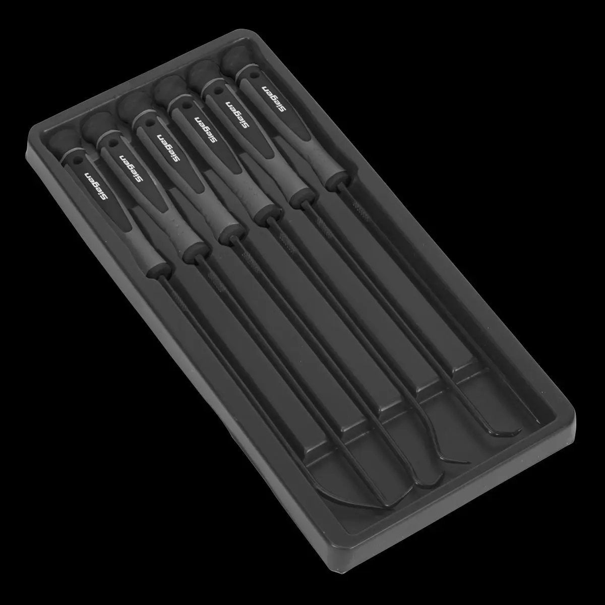 Siegen 6 Piece Extra Long Hook and Pick Set O-Ring Seal Remover Pin Clip Picking  White Rose Tools