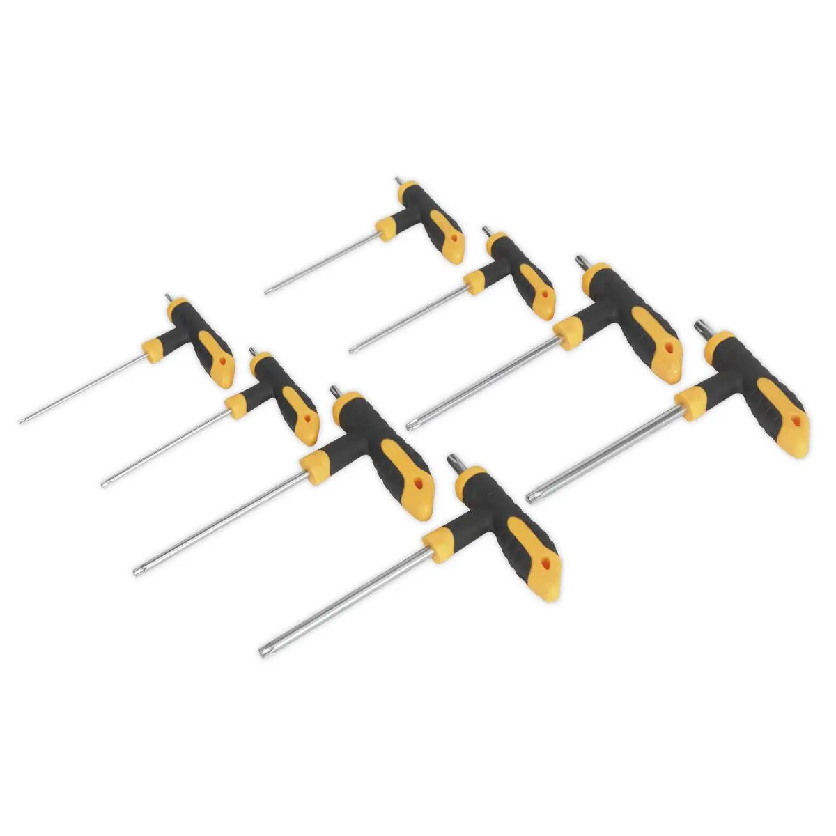 Siegen 8 Piece T-Handle Trx-Star / Trx-Star Security Key Set T10-T50 Comfort Grip