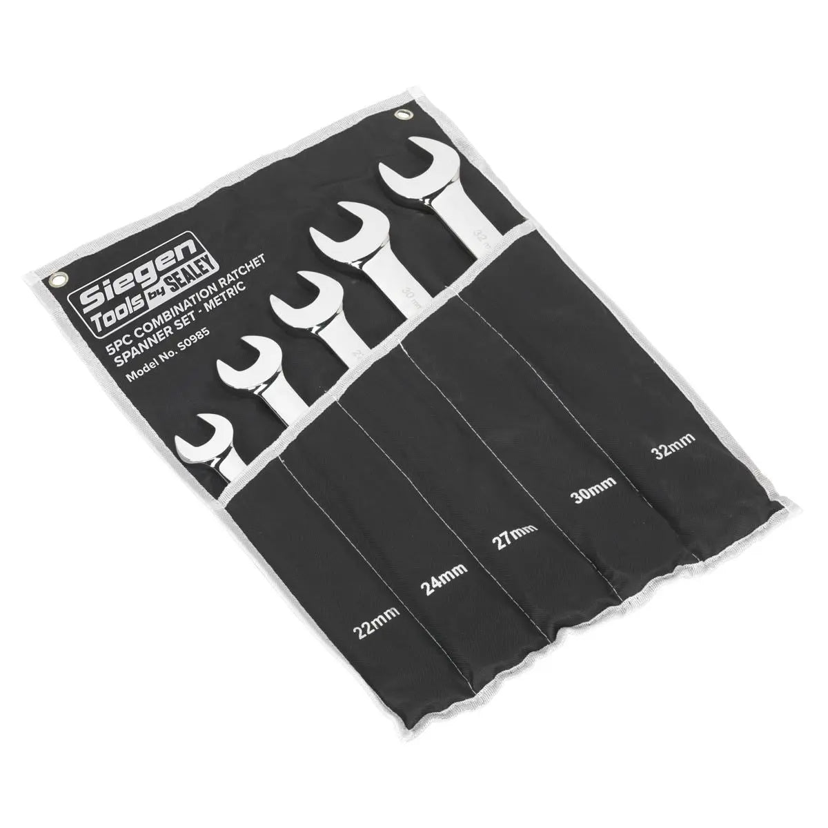 Siegen by Sealey Combination Ratchet Spanner Set 5pc Metric