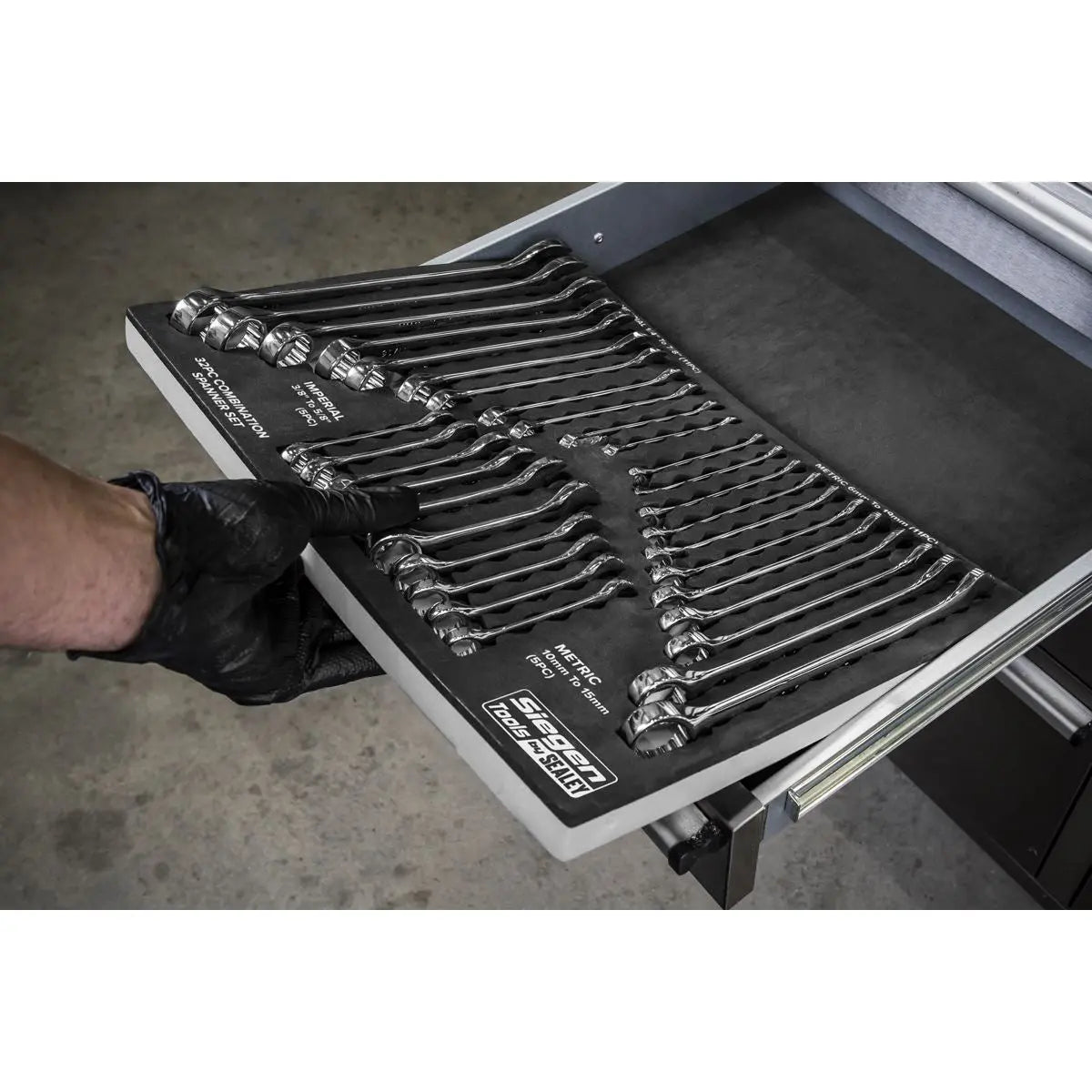 Siegen by Sealey Combination Spanner Set 32pc - Metric/Imperial White Rose Tools