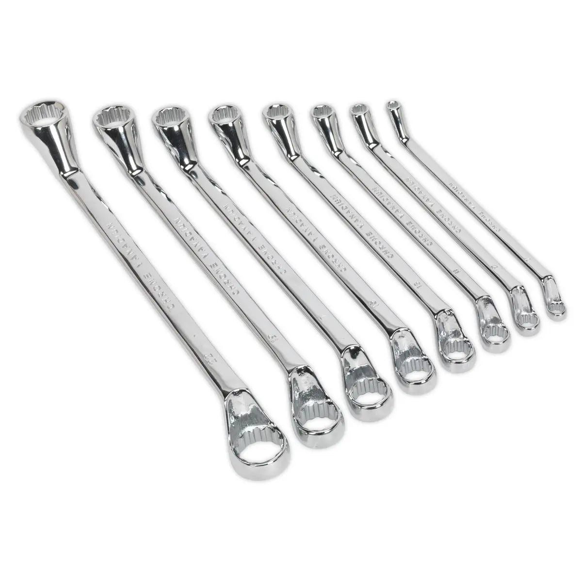 Siegen by Sealey Deep Offset Ring Spanner Set 8pc Metric