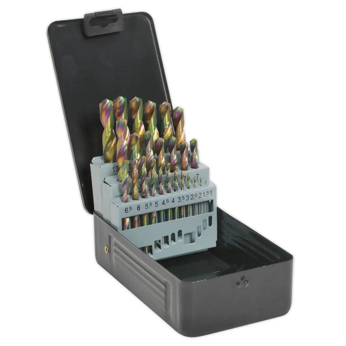 Siegen by Sealey HSS Drill Bit Set 25pc Edge Ground - Metric DIN 338