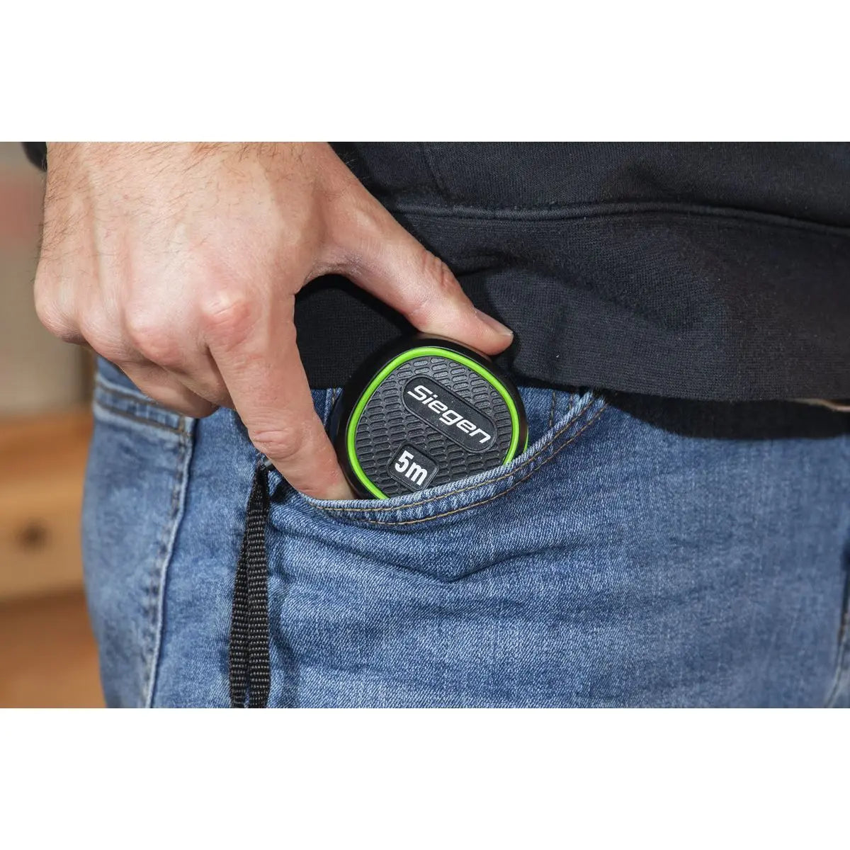 Siegen by Sealey Metric/Imperial Auto-Lock Tape Measure 5m(16ft) x 19mm White Rose Tools