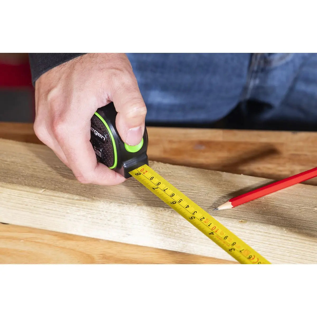 Siegen by Sealey Metric/Imperial Auto-Lock Tape Measure 5m(16ft) x 19mm White Rose Tools