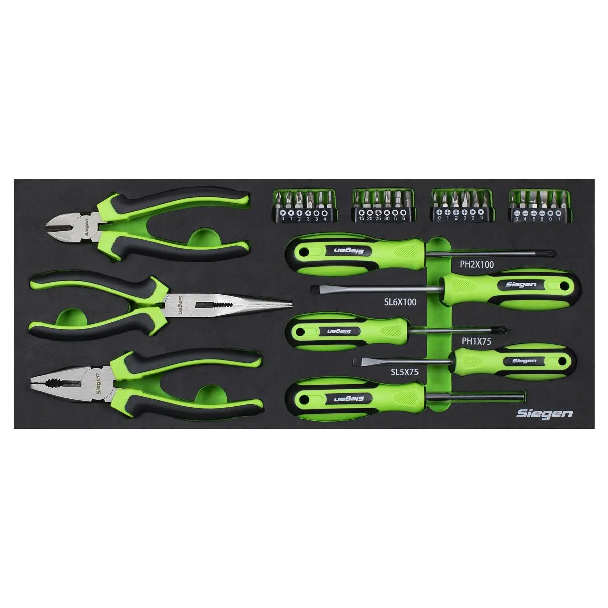 Siegen by Sealey Portable Tool Chest 3 Drawer with 98pc Tool Kit  White Rose Tools