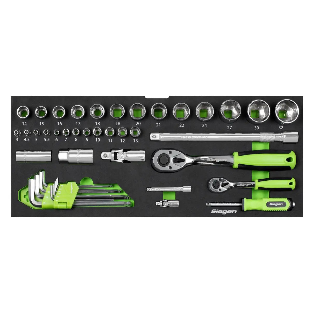 Siegen by Sealey Portable Tool Chest 3 Drawer with 98pc Tool Kit  White Rose Tools