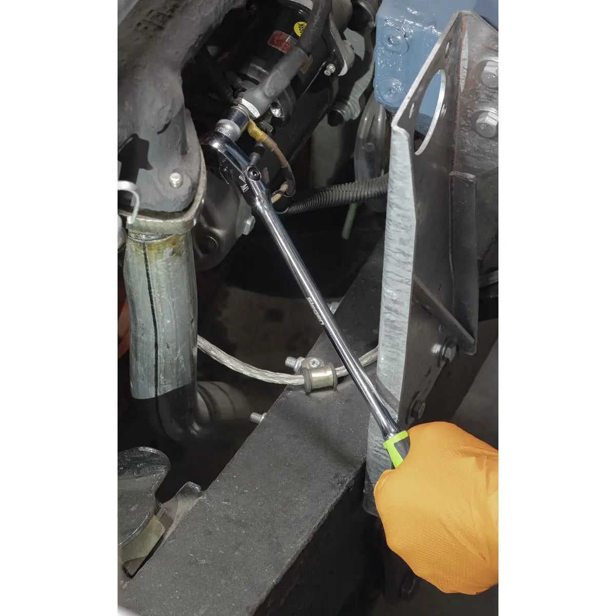 Siegen by Sealey Ratchet Wrench 1/4"Sq Drive Long Flexi-Head Flip Reverse White Rose Tools