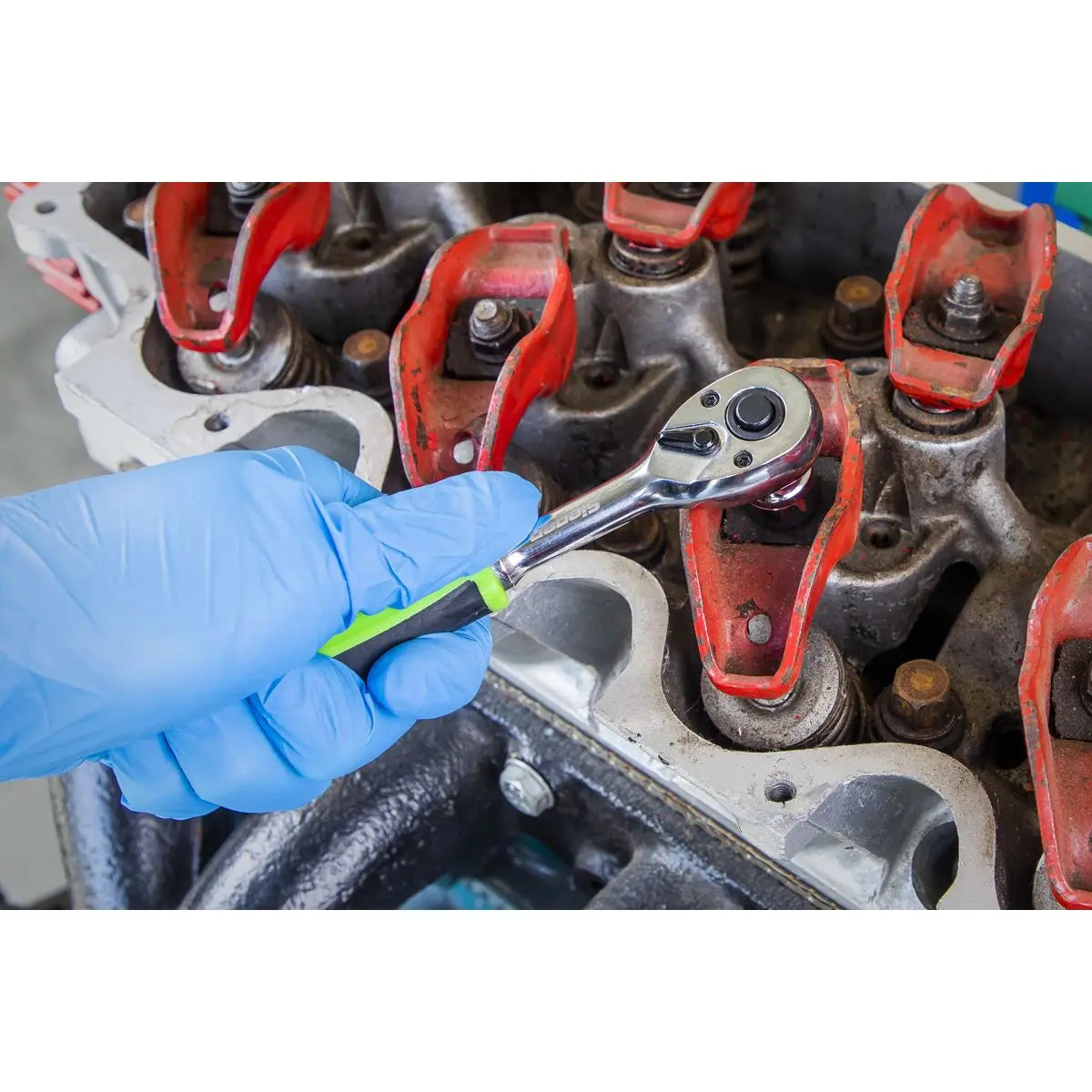 Siegen by Sealey Ratchet Wrench Set 1/4"Sq 5pc Drive Flip Reverse White Rose Tools