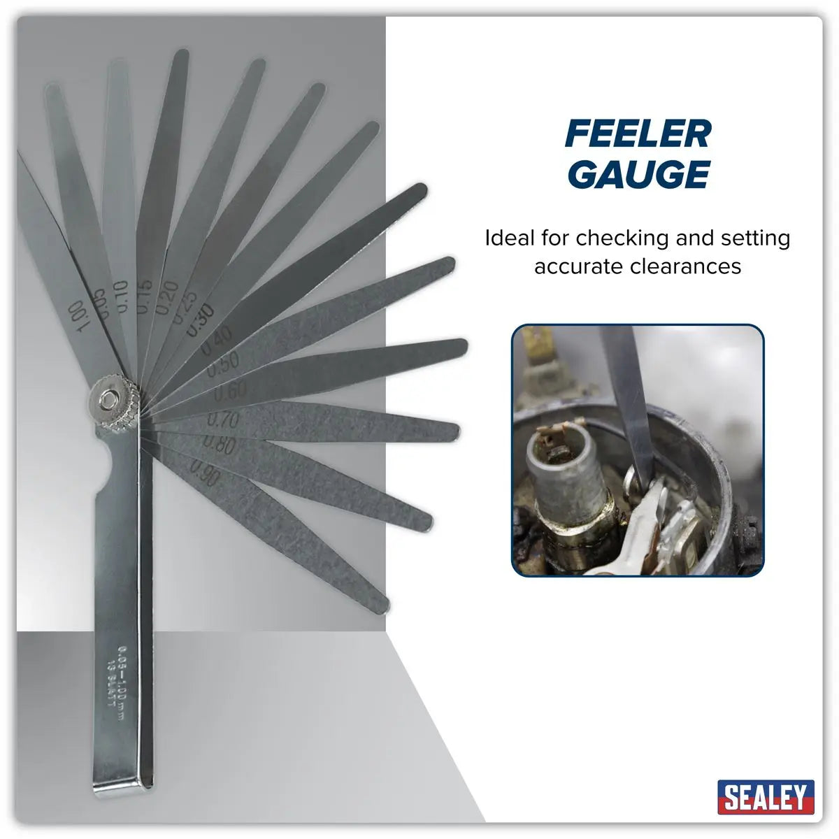 Siegen by Sealey Siegen Feeler Gauge 13 Blade White Rose Tools