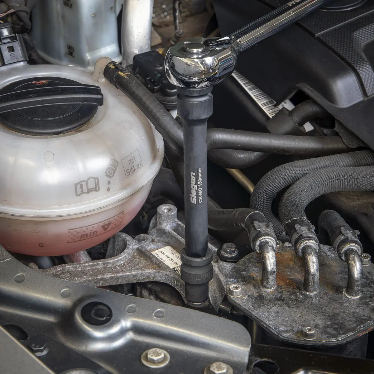 Siegen by Sealey Siegen Impact Adaptor & Extension Bar Set 1/2"Sq Drive 6pc White Rose Tools