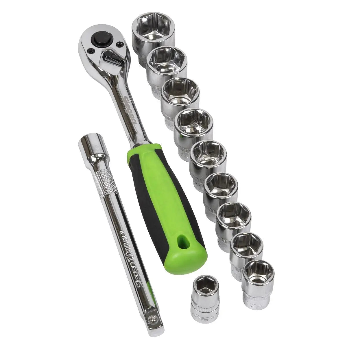 Siegen by Sealey Socket Set 12pc 1/2"Sq Drive WallDrive® Metric