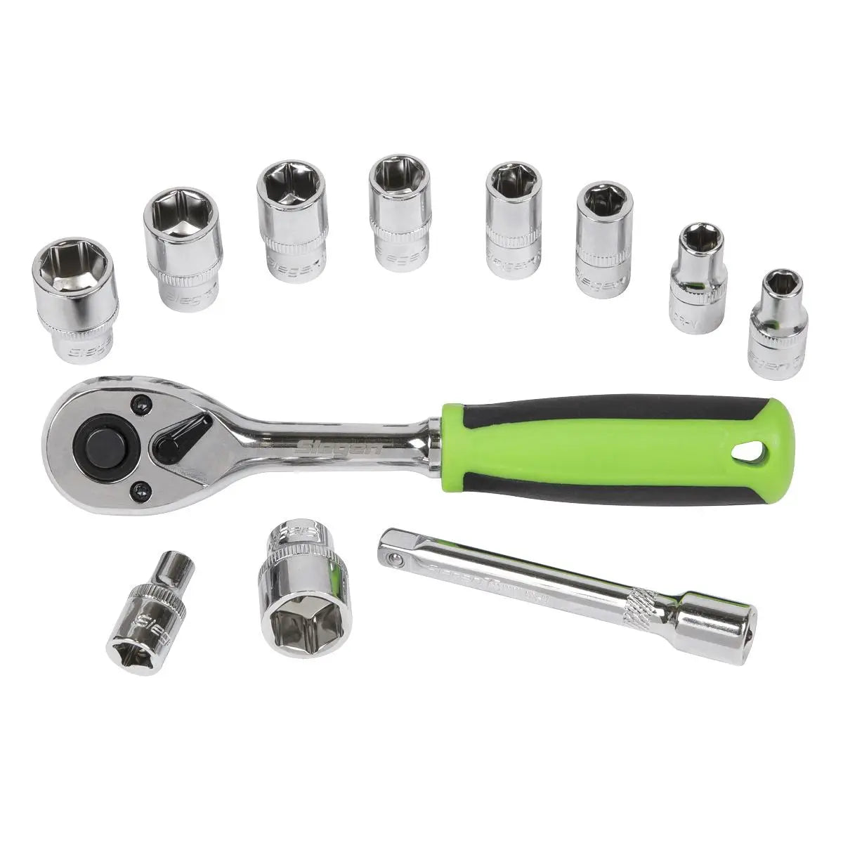 Siegen by Sealey Socket Set 12pc 1/4"Sq Drive WallDrive® Metric