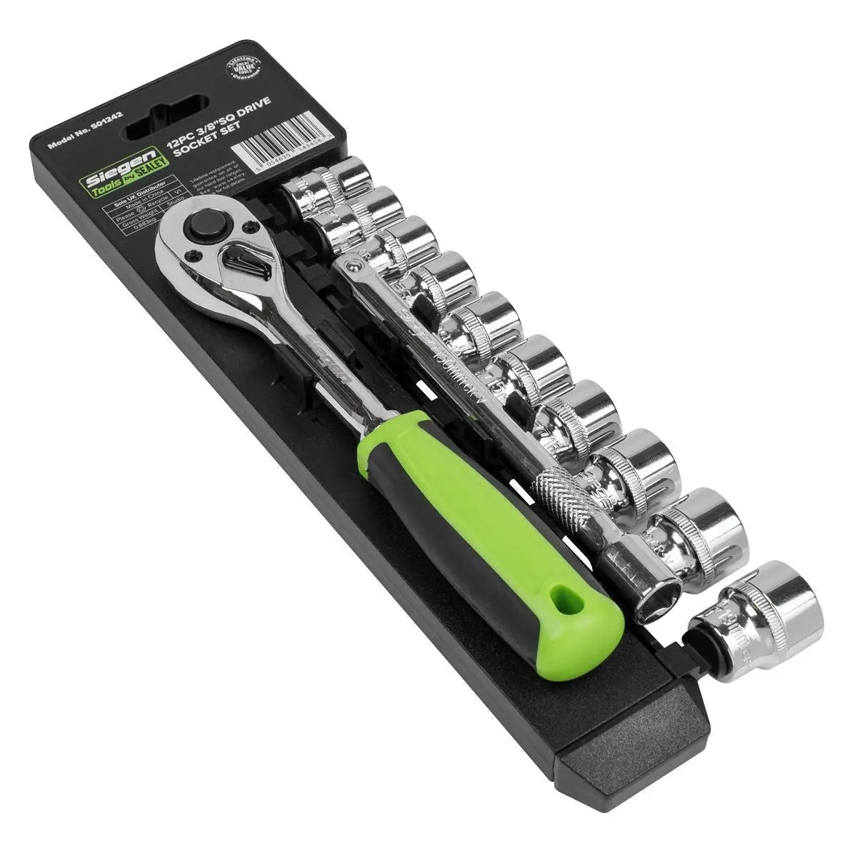 Siegen by Sealey Socket Set 12pc 3/8"Sq Drive WallDrive® Metric