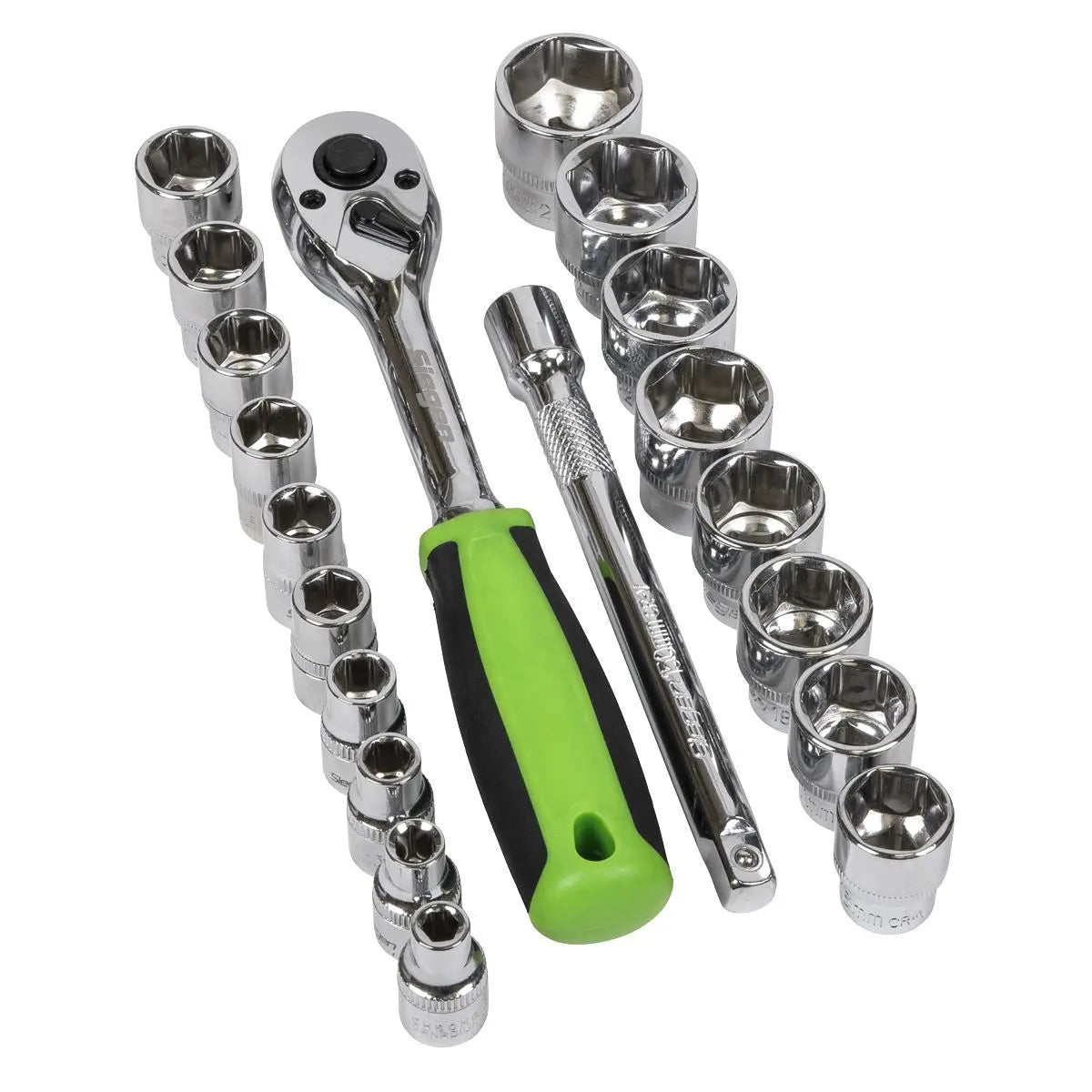 Siegen by Sealey Socket Set 19pc 3/8"Sq Drive 6pt WallDrive® Metric